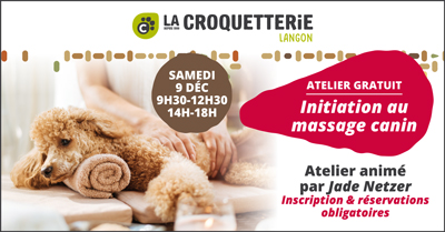 Langon - Initiation au massage canin samedi 9 décembre