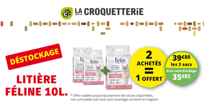 Offre Spéciale pour nos amis félins !
