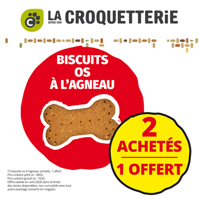 Promo sur les biscuits os à l'agneau en avril !